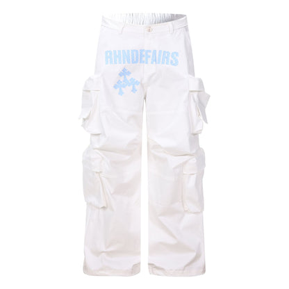 Multi-Pocket Wide Leg Cargo Pants WN25848