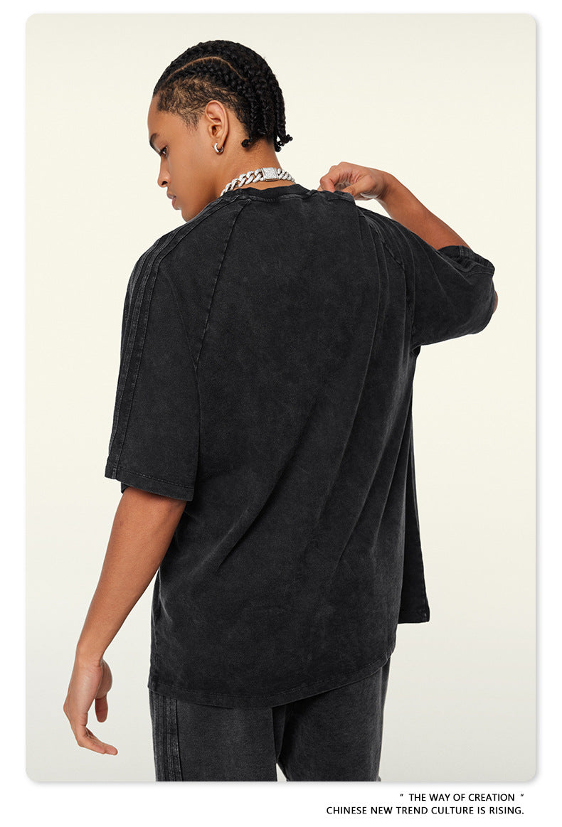 Oversize Washed Short-sleeve T-shirt WN6458