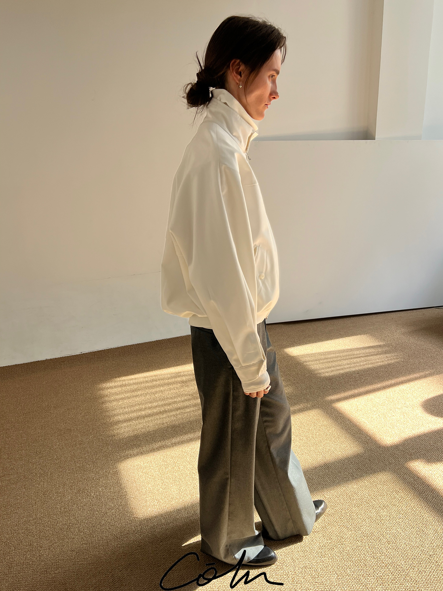 Stand Neck Short Zipper Jacket WN21481