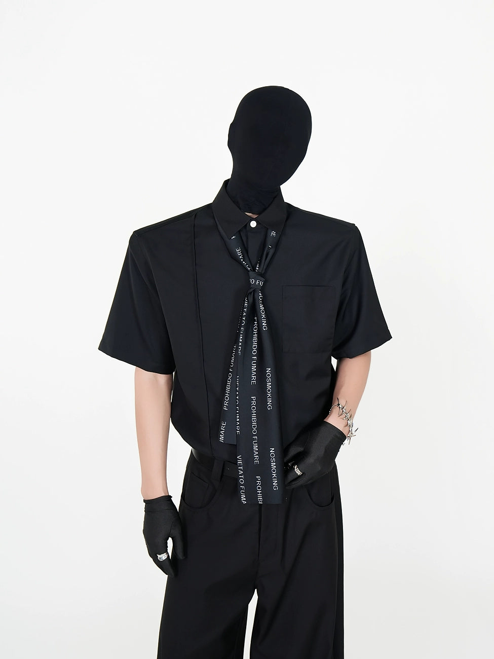 Oversize Short Sleeve Shirt & Curved Wide Leg Trousers Setup WN17445