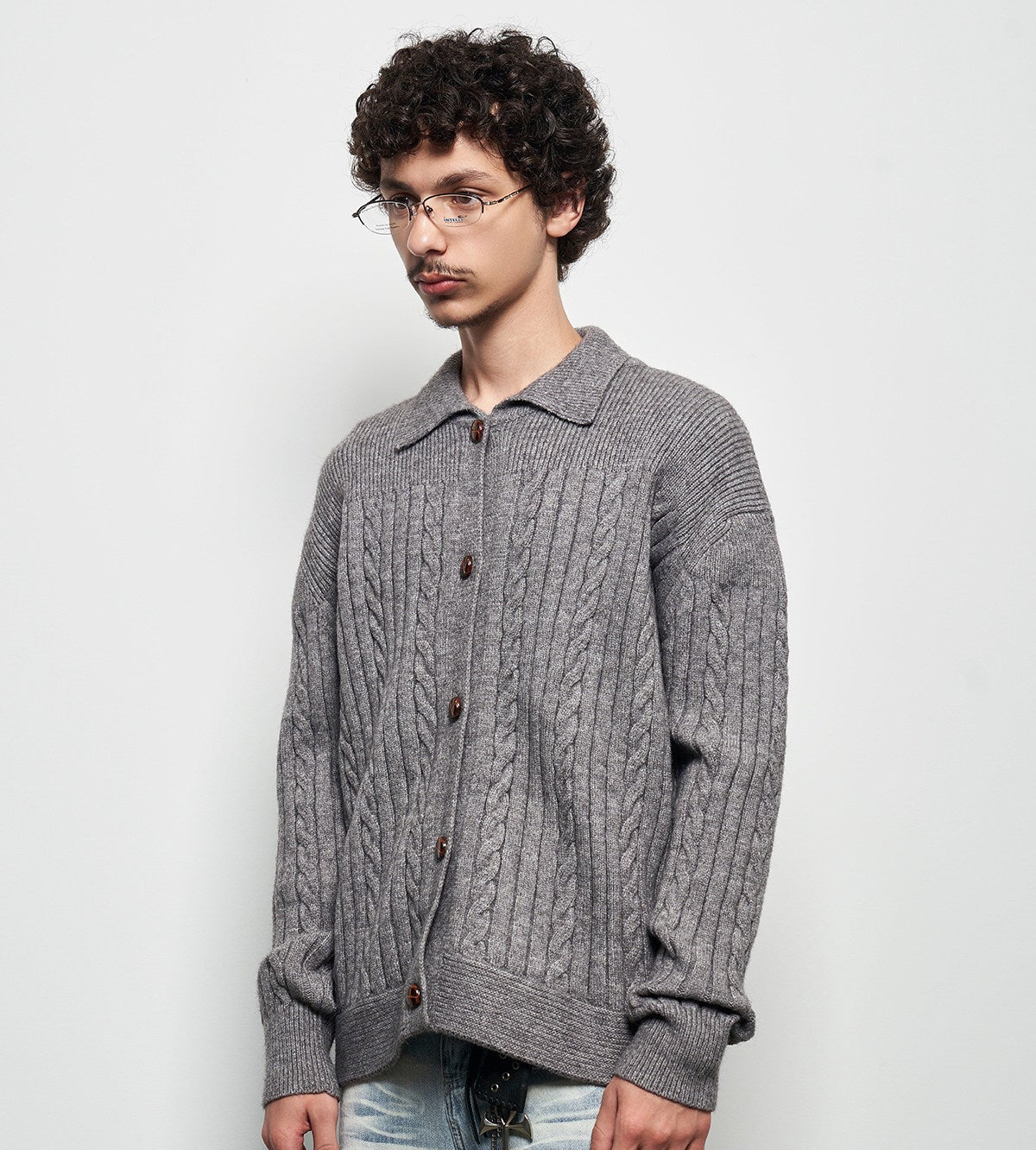 Oversize Cable Knit Cardigan WN22928