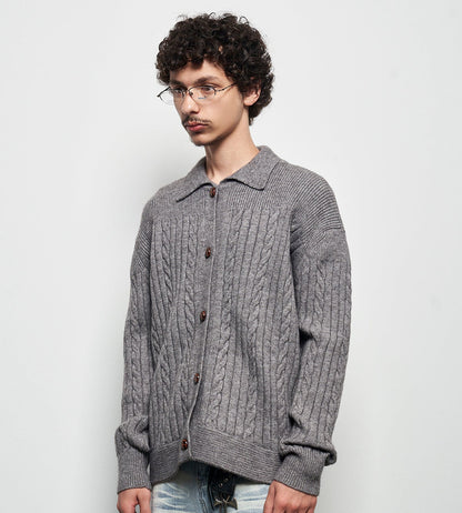 Oversize Cable Knit Cardigan WN22928