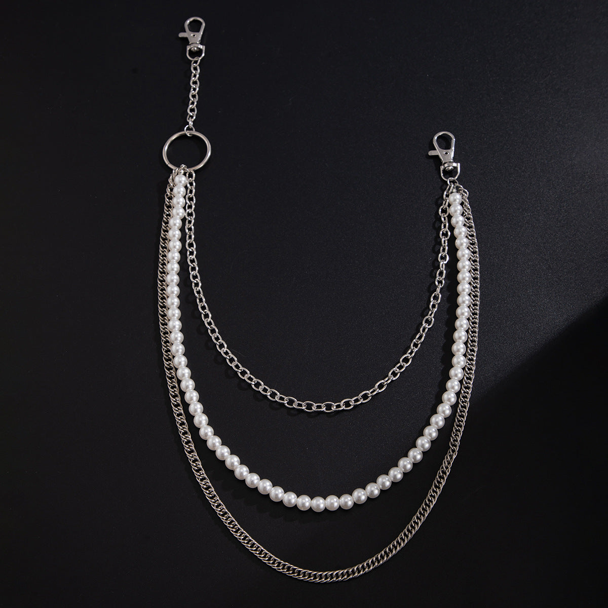 Pearl Beads Decor Pants Chain WN21075