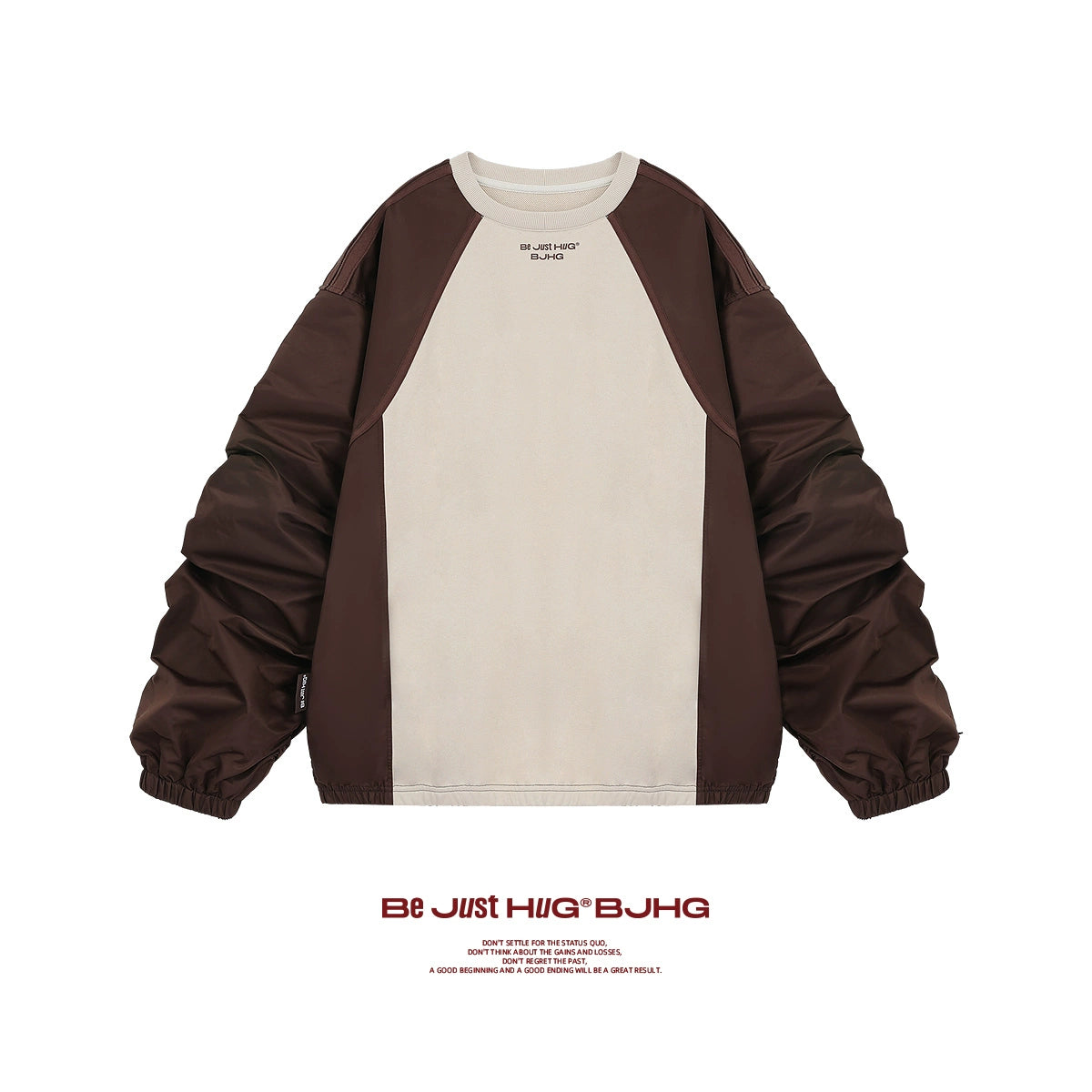 Oversize Sleeve Docking Raglan Sweatshirt WN9771