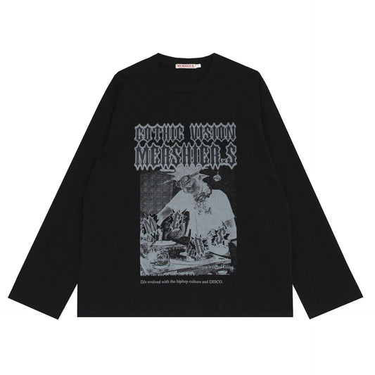 Oversize Graphic Long Sleeve T-Shirt WN12847