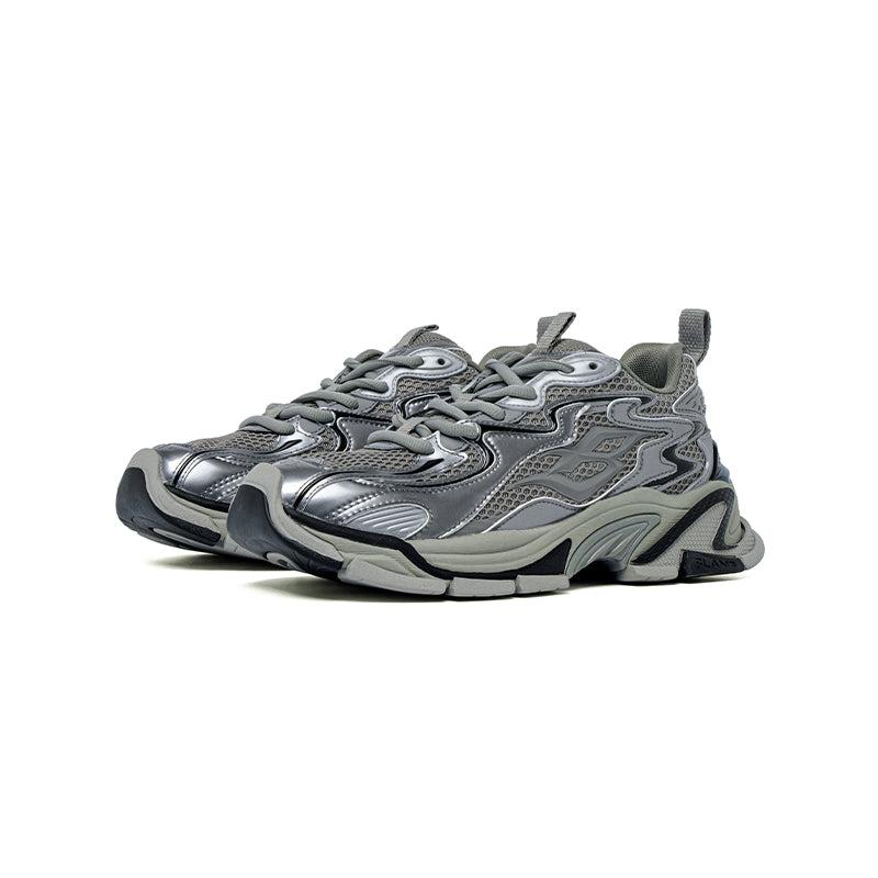 Silver Gray Thick Sole Running Shoes WN8143