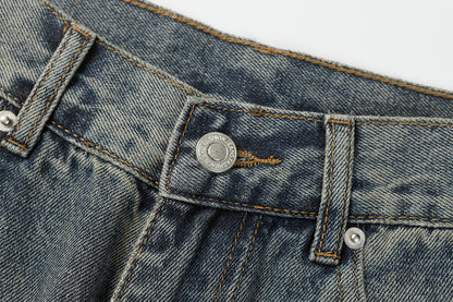 Panel Design Wide Leg Denim Jeans WN25497