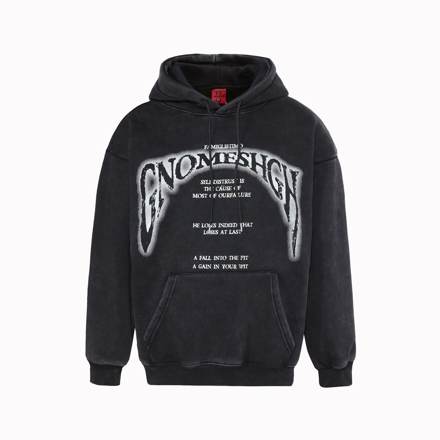 Oversize Letter Print Pullover Hoodie WN11500