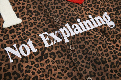Leopard Heart Patch Short Sleeve Shirt WN25556