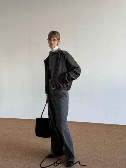 Oversize Zipper Hooded Jacket WN21488