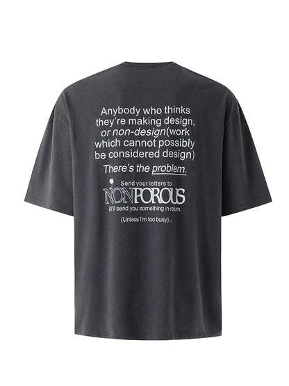 Letter Print Oversize Short Sleeve T-Shirt WN20309