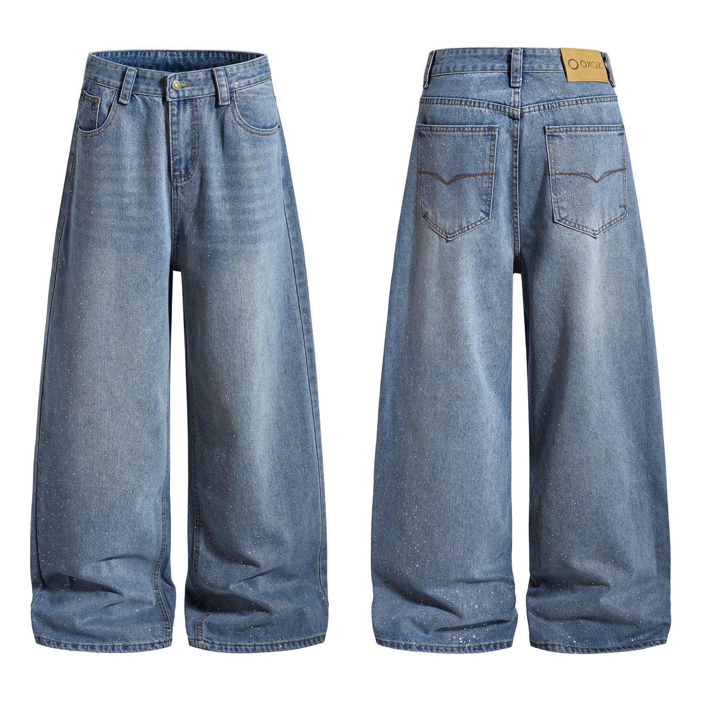 Versatile Wide Leg Straight Denim Jeans WN22848