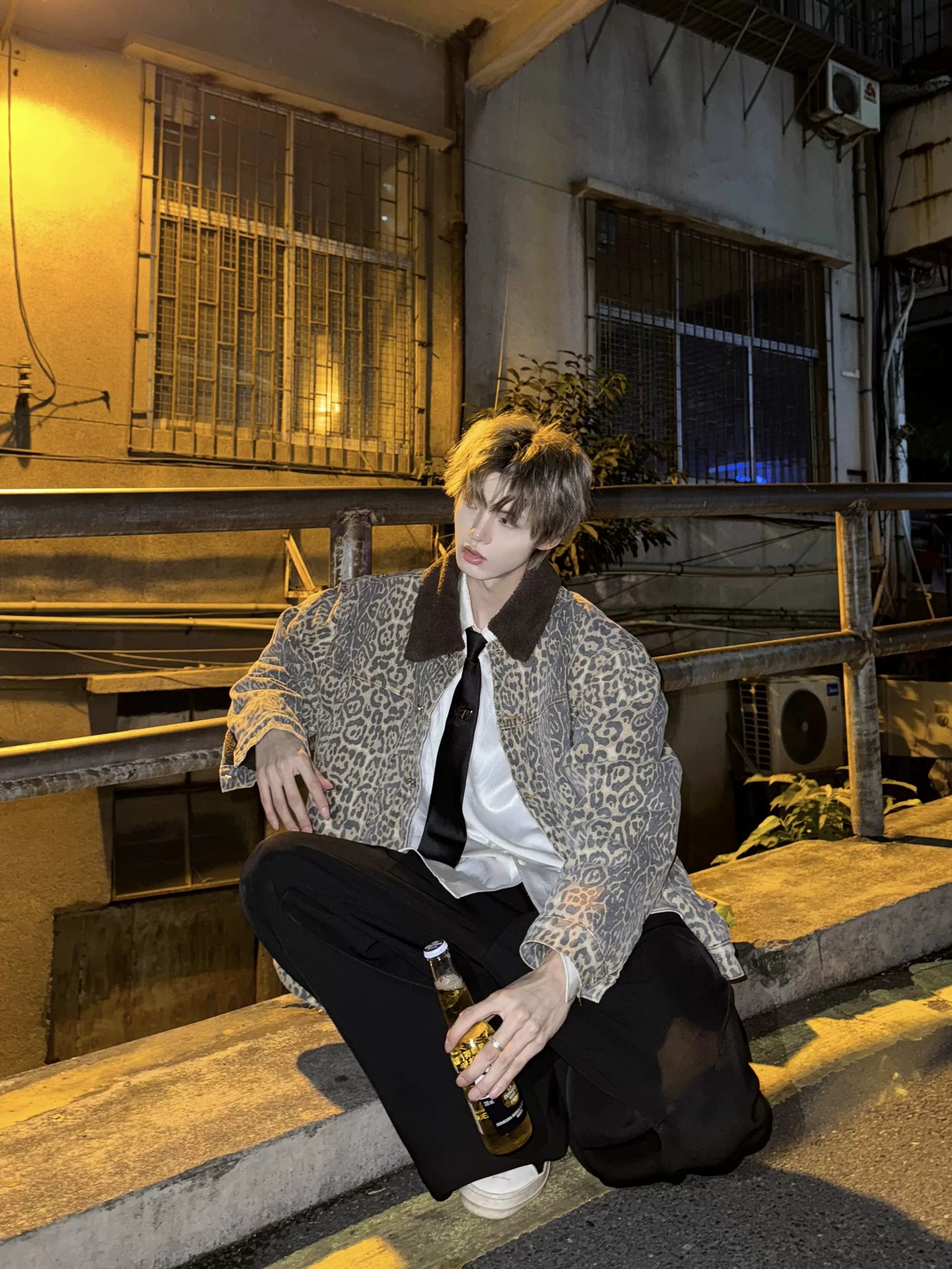 Leopard Print Sherpa Thick Jacket WN20723