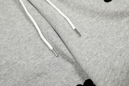 Flower Print Drawstring Wide Leg Sweatpants WN25427