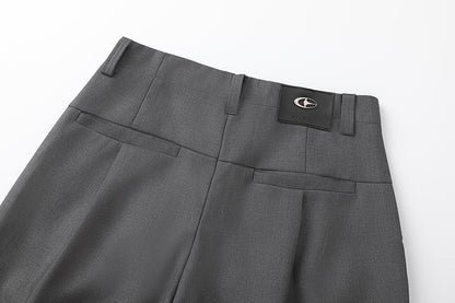 Drape Silhouette Pleats Wide Leg Trousers WN16165