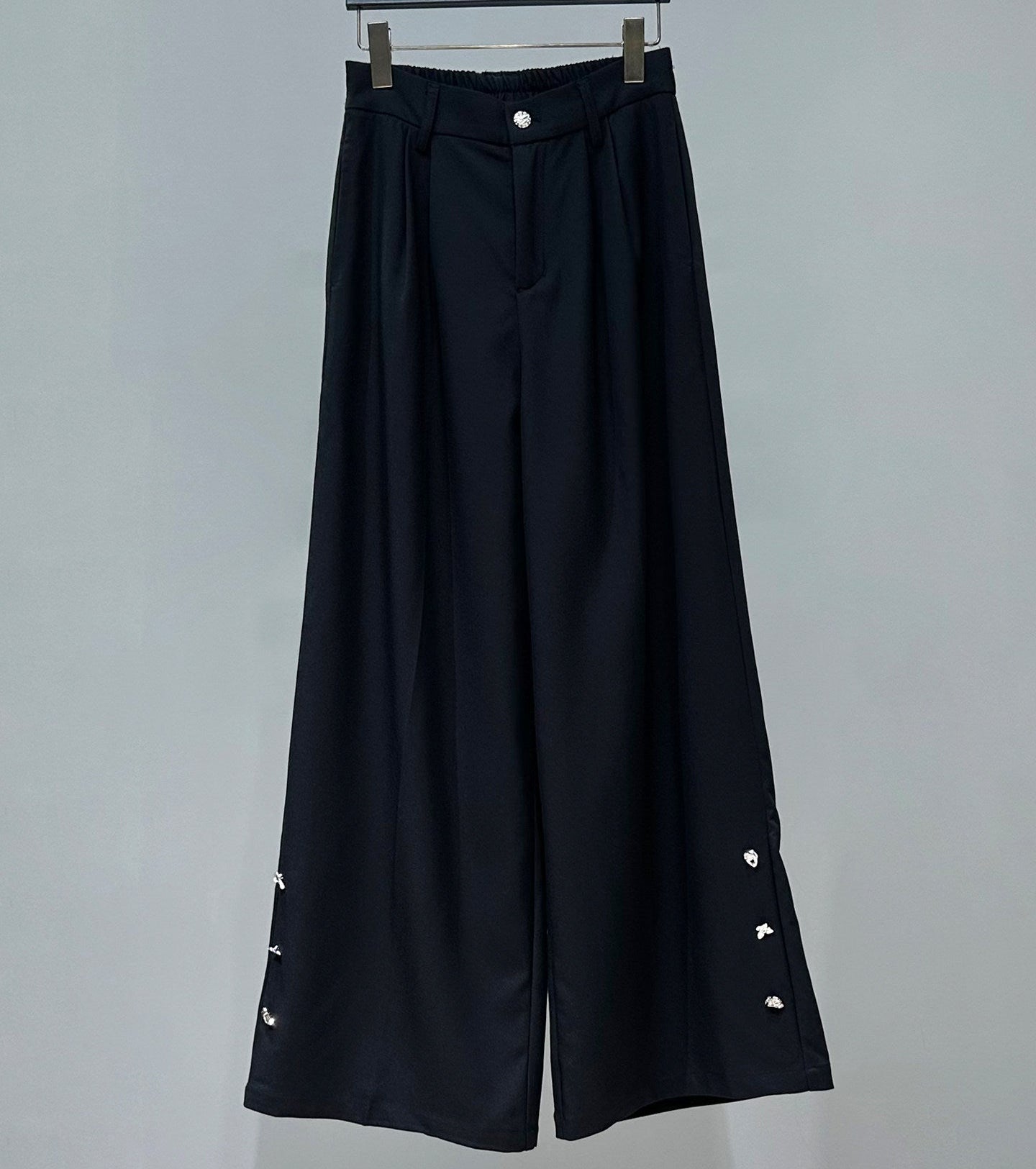 Draped Wide Leg Straight Trousers WN23872