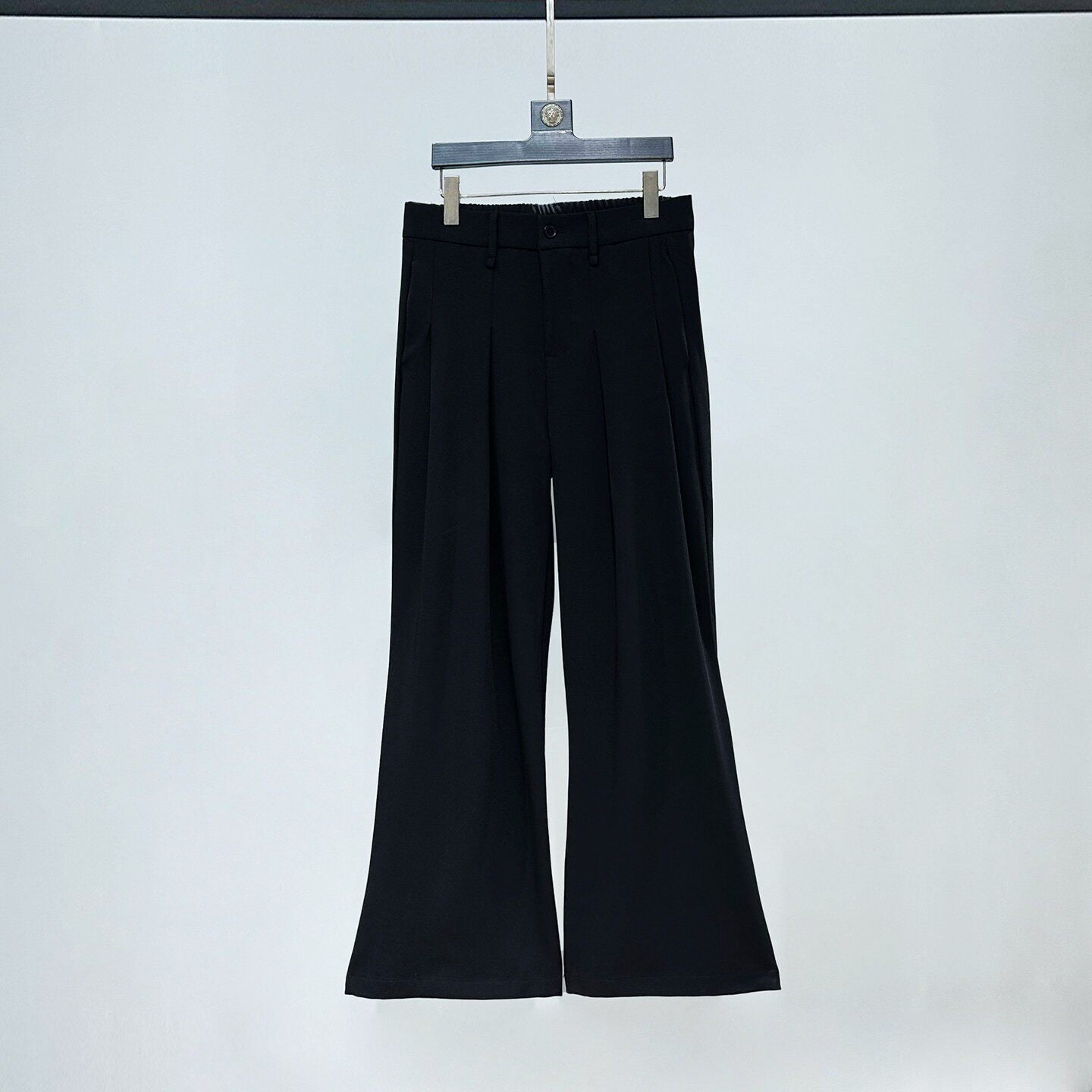Metal Brooch Tailored Jacket & Flare Trousers Setup WN23949