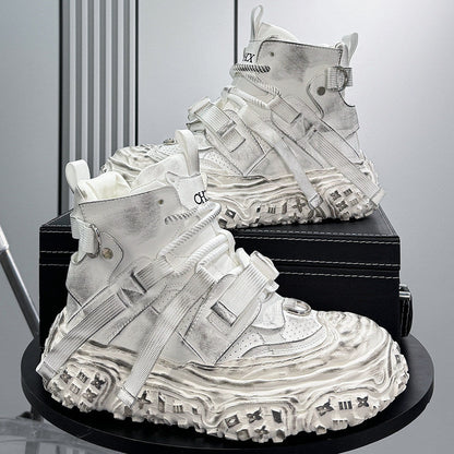 Strap Washed Platform Sneaker Boots WN24718