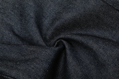 Button Fly Wide Leg Half Denim Jeans WN25941