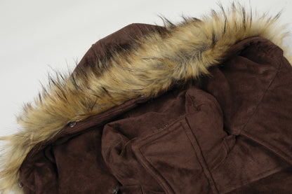 Fake Fur Collar Metal Buckle Puffer Jacket WN23094