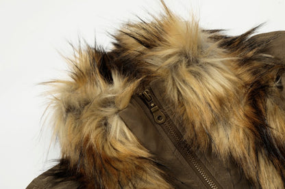 Fake Fur Trim Fake Layered Oversize Puffer Jacket WN27933