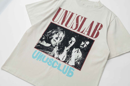 Graphic Portrait Print Short Sleeve T-Shirt WN25952