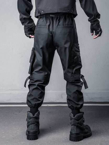 Multi Pocket Tactical Cuffed Cargo Pants WN22400