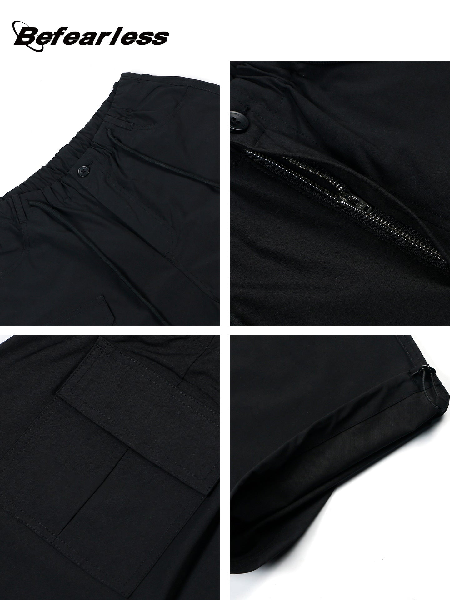 Multi Pocket Panel Wide Leg Cargo Pants WN26194