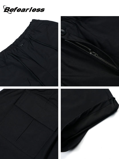 Multi Pocket Panel Wide Leg Cargo Pants WN26194