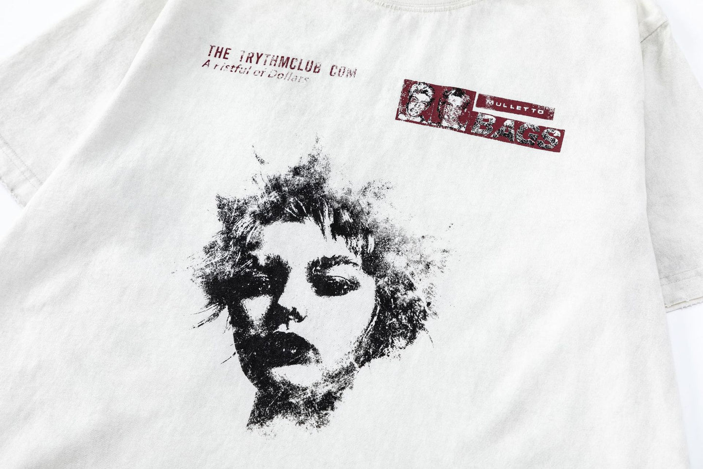 Paint Portrait Print Short Sleeve T-Shirt WN26026
