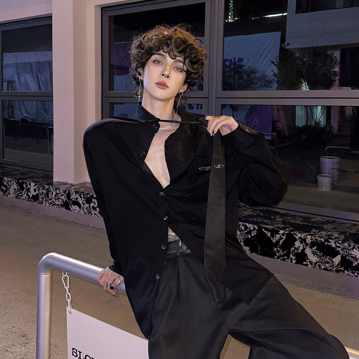 Oversize Letter Long Sleeve Shirt WN25065