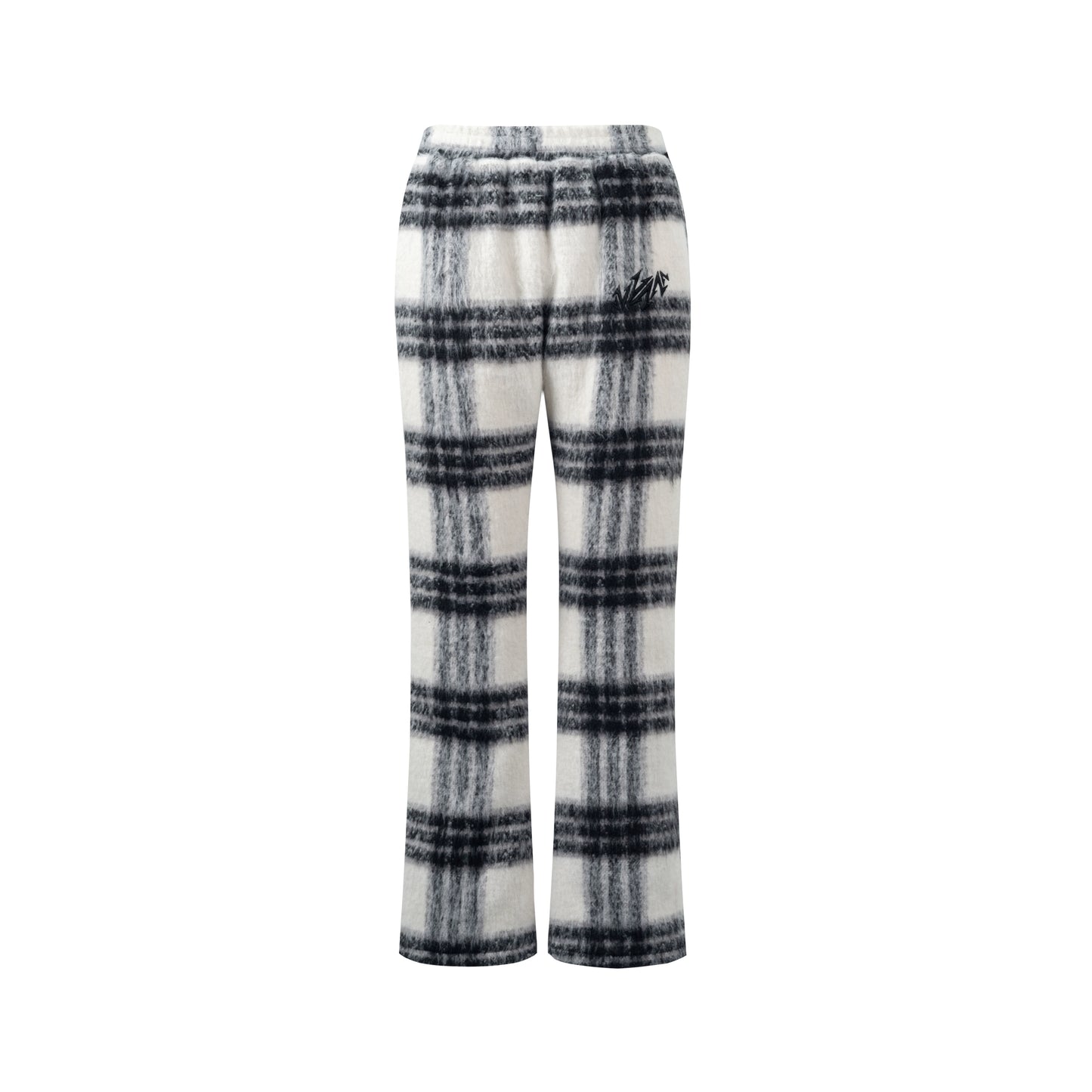 Mohair Jacquard Hooded Knit Jacket & Knit Pants Setup WN20981