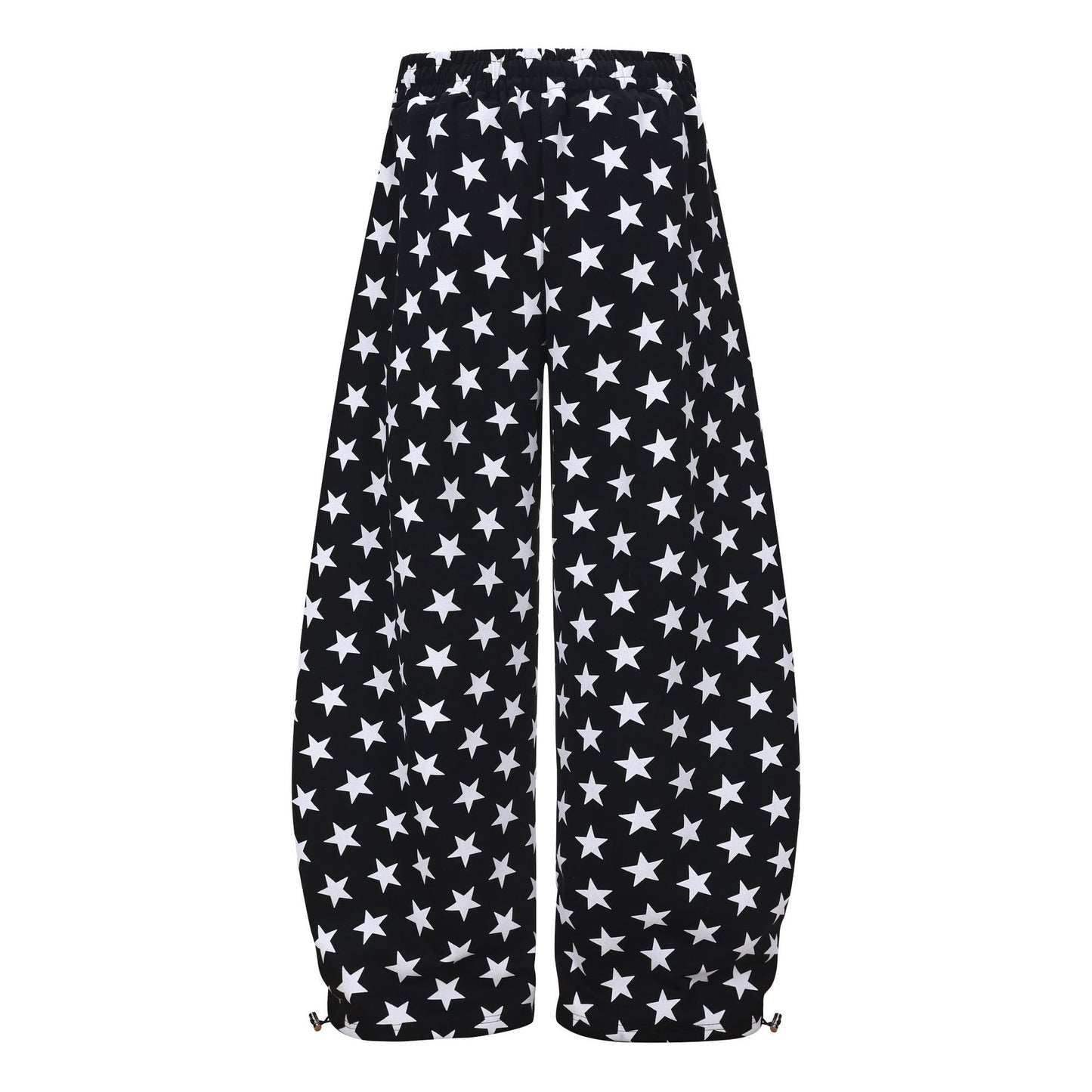 All-Over Print Deconstruction Wide Leg Curved Sweatpants WN25877