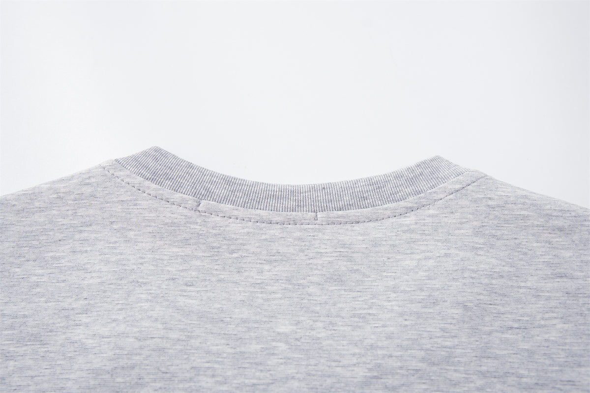 Half Zipper High-Neck Structured Short Sleeve T-Shirt WN26874