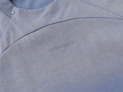 Letter Embroidery Metal Detail Short Sleeve T-Shirt WN26909
