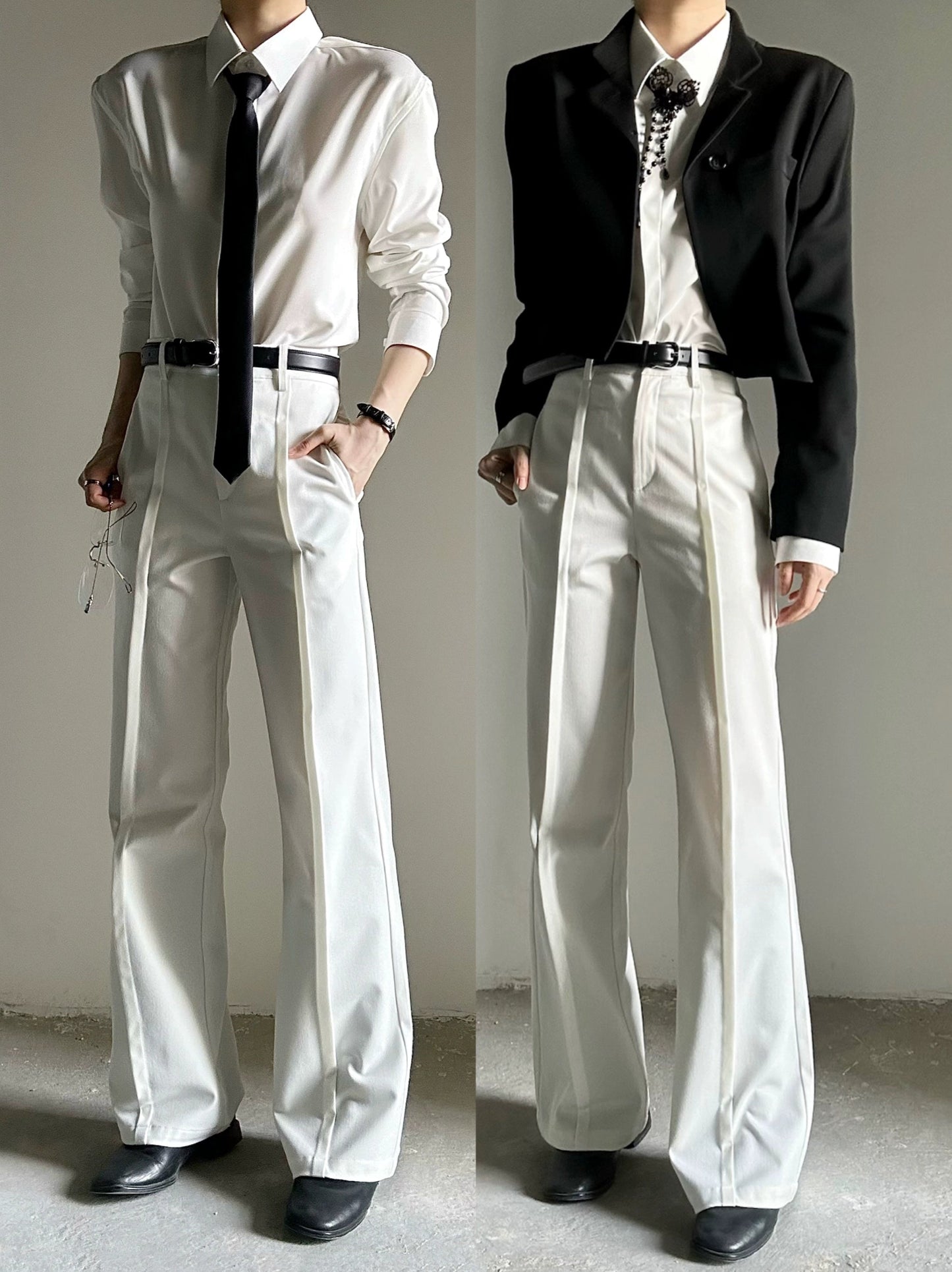 Elastic Waist Flare Trousers WN19614