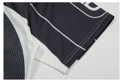 Mesh Sporty V-Neck Short Sleeve T-Shirt WN26438