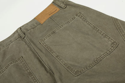 Washed Multi Pocket Curved Cargo Pants WN26016