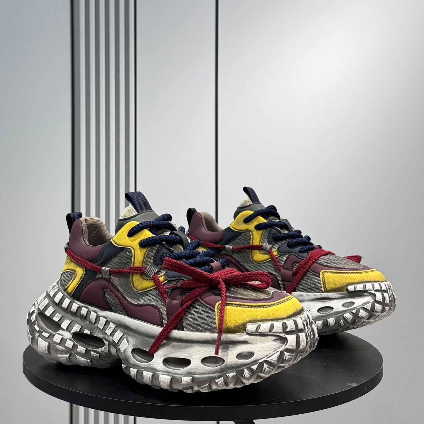 Mesh Rope Platform Height-Increasing Dad Sneakers WN24763