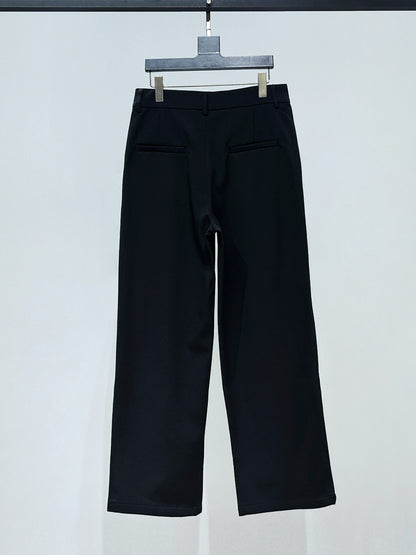 Standing-Collar Metal Button Short Tailored Jacket & Trousers Setup WN23910