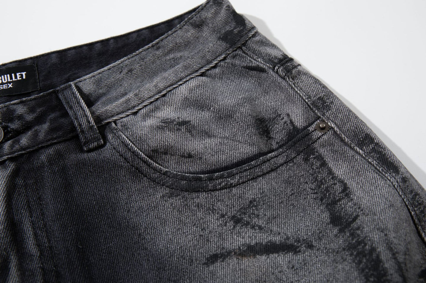 Washed Wide Leg Denim Jeans WN25408