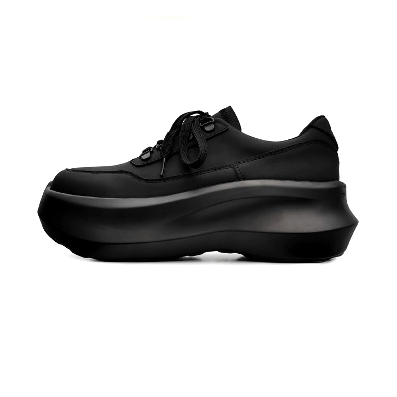 Matte Thick Sole PU Leather Derby Shoes WN21275