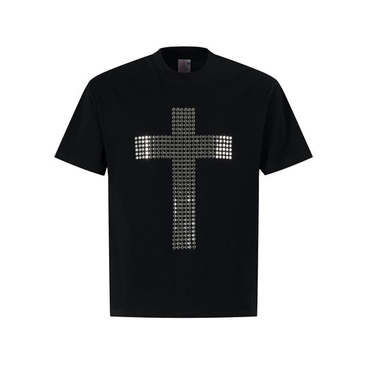 Cross Patch Beads Short Sleeve T-Shirt WN26082