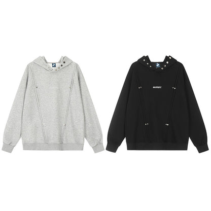 Split Design Oversize Hoodie WN11385