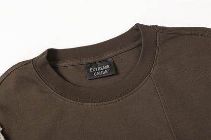 Raw Edge Panel Short Sleeve T-Shirt WN26954