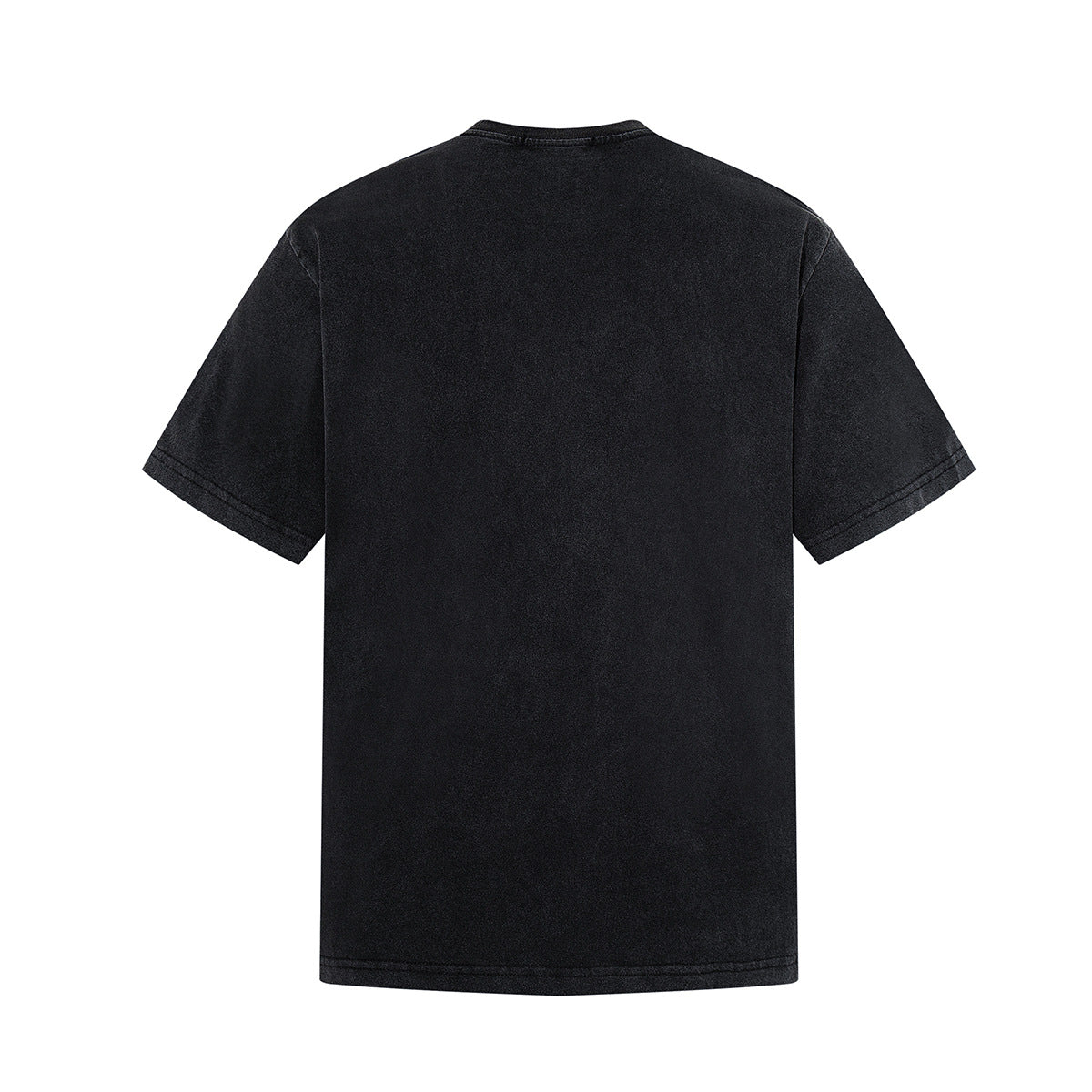 Washed Portrait Letter Print Short Sleeve T-Shirt WN25434
