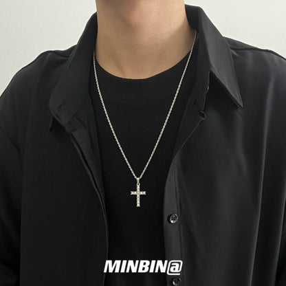 Full Rhinestone Cross Necklace WN19211