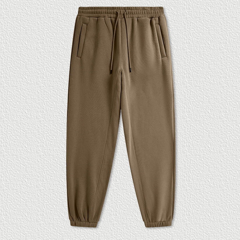 Cropped Sporty Zipper Hoodie & Sweat Jogger Pants & Straight-Leg Sweatpants Setup WN23116