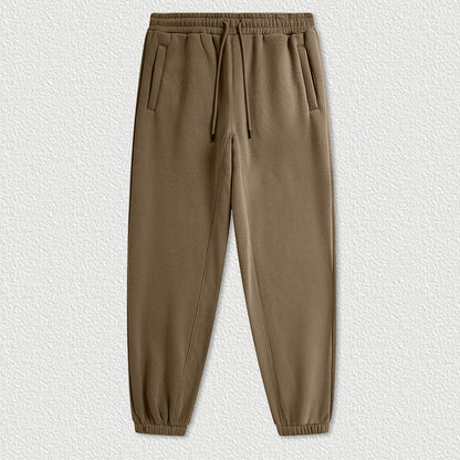 Cropped Sporty Zipper Hoodie & Sweat Jogger Pants & Straight-Leg Sweatpants Setup WN23116