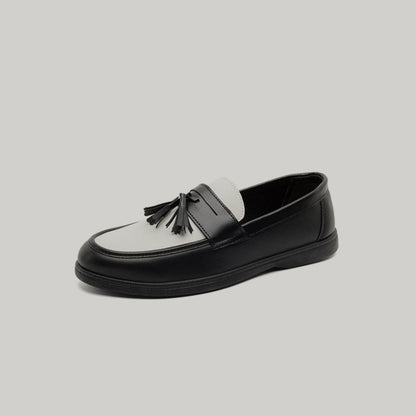 Tassel Patchwork Slip-On Loafers WN23529